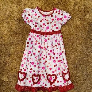 Hanna Anderson Sweetheart Dress Valentines 100% Organic Cotton